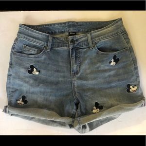 High Waist Mickey Mouse Denim Shorts (Torrid/Zara)